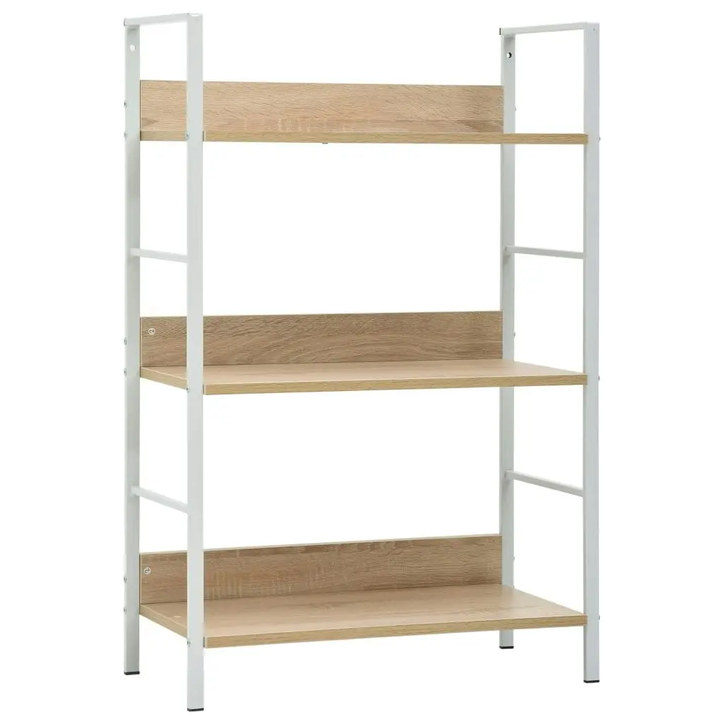 3-Layer Book Shelf Oak 60x27.6x90.5 cm Engineered Wood 288221