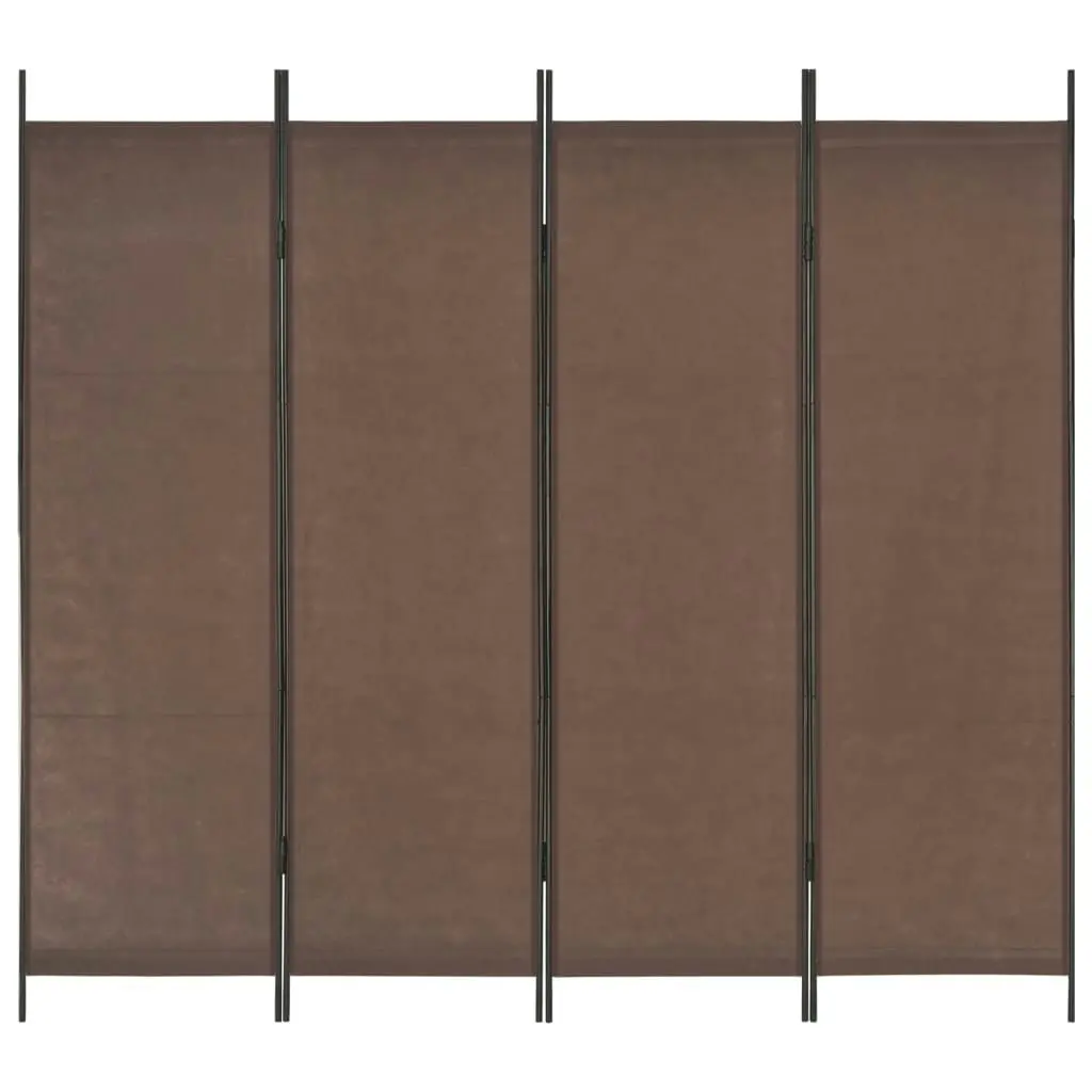 4-Panel Room Divider Brown 200x180 cm 280252