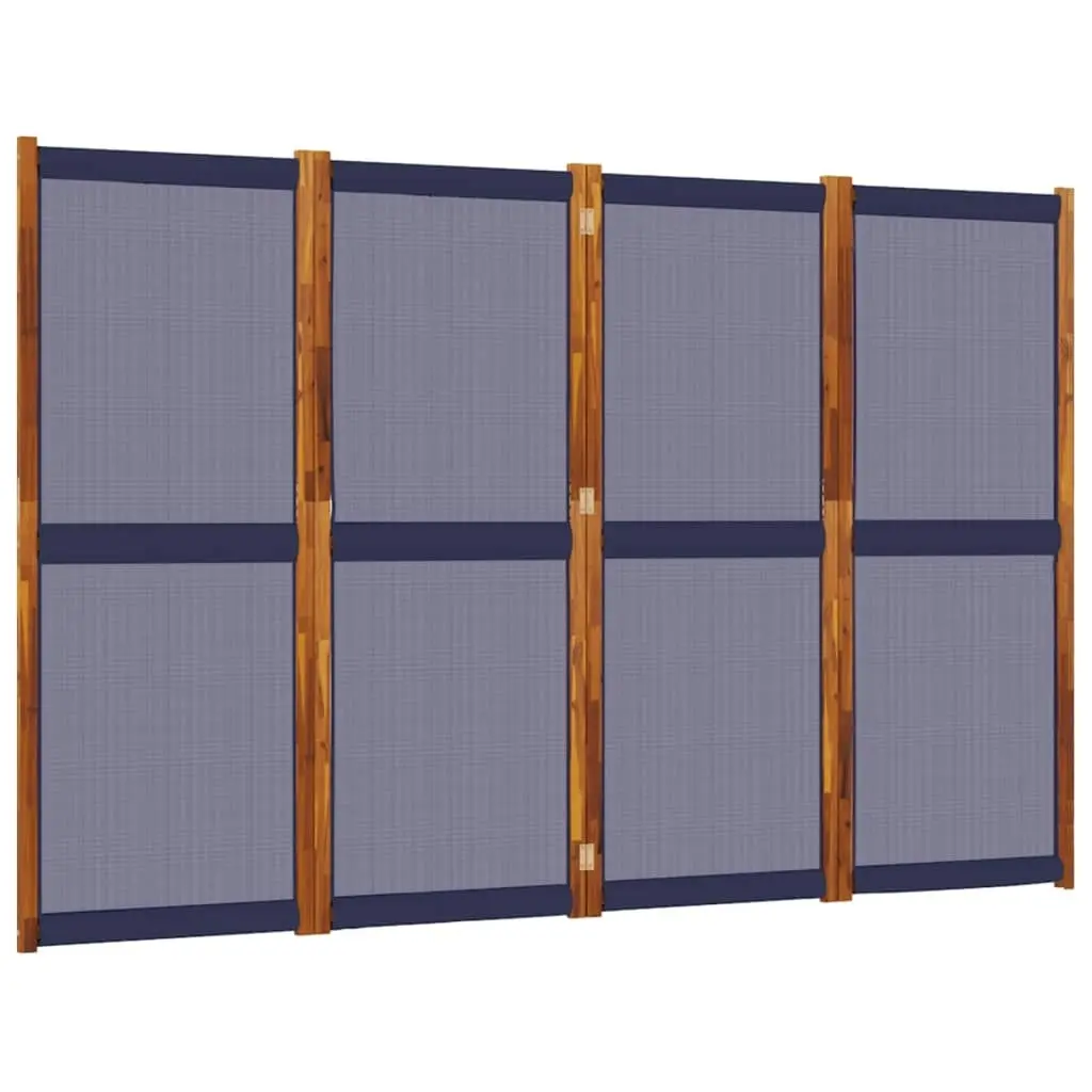 4-Panel Room Divider Dark Blue 280x180 cm 4003360