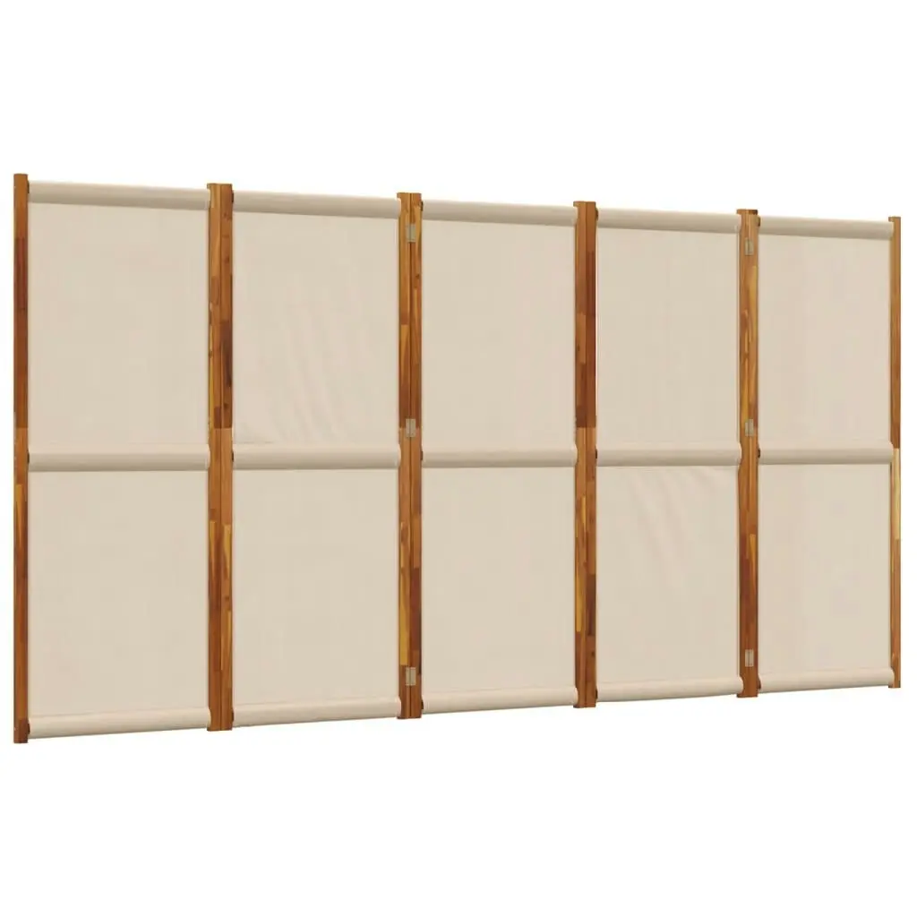 5-Panel Room Divider Taupe 350x180 cm 4003365