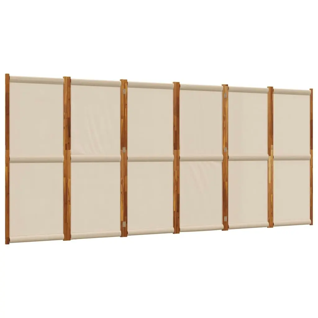 6-Panel Room Divider Taupe 420x180 cm 4003366