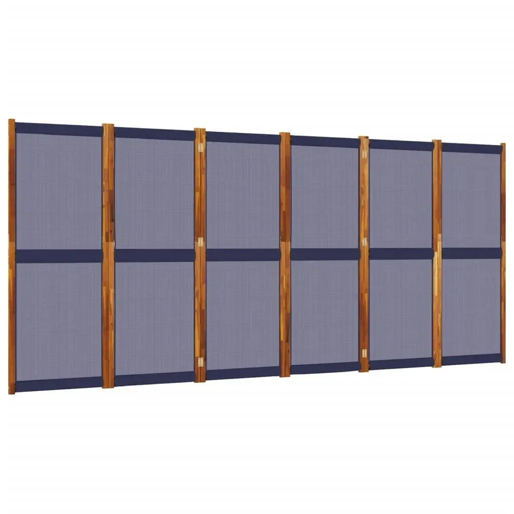 6-Panel Room Divider Dark Blue 420x180 cm 4003362