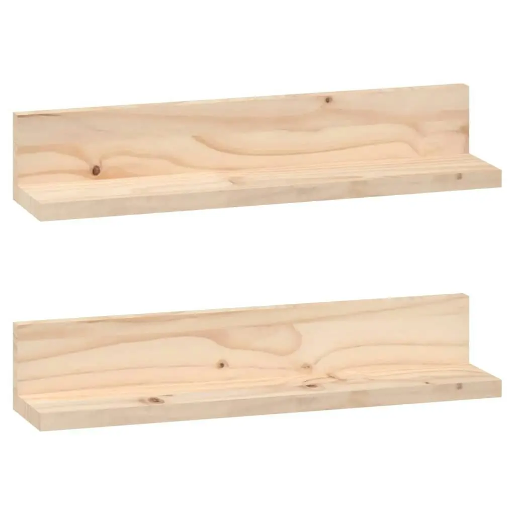 Wall Shelves 2 pcs 50x11x9 cm Solid Wood Pine 823599