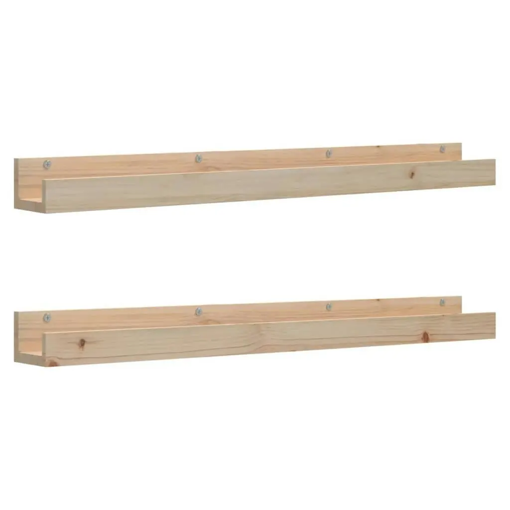 Wall Shelves 2 pcs 110x12x9 cm Solid Wood Pine 823594