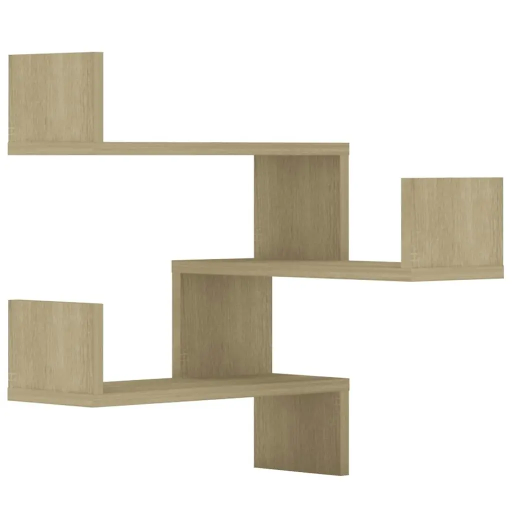 Wall Corner Shelves 2 pcs Sonoma Oak 40x40x50 cm Engineered Wood 807230