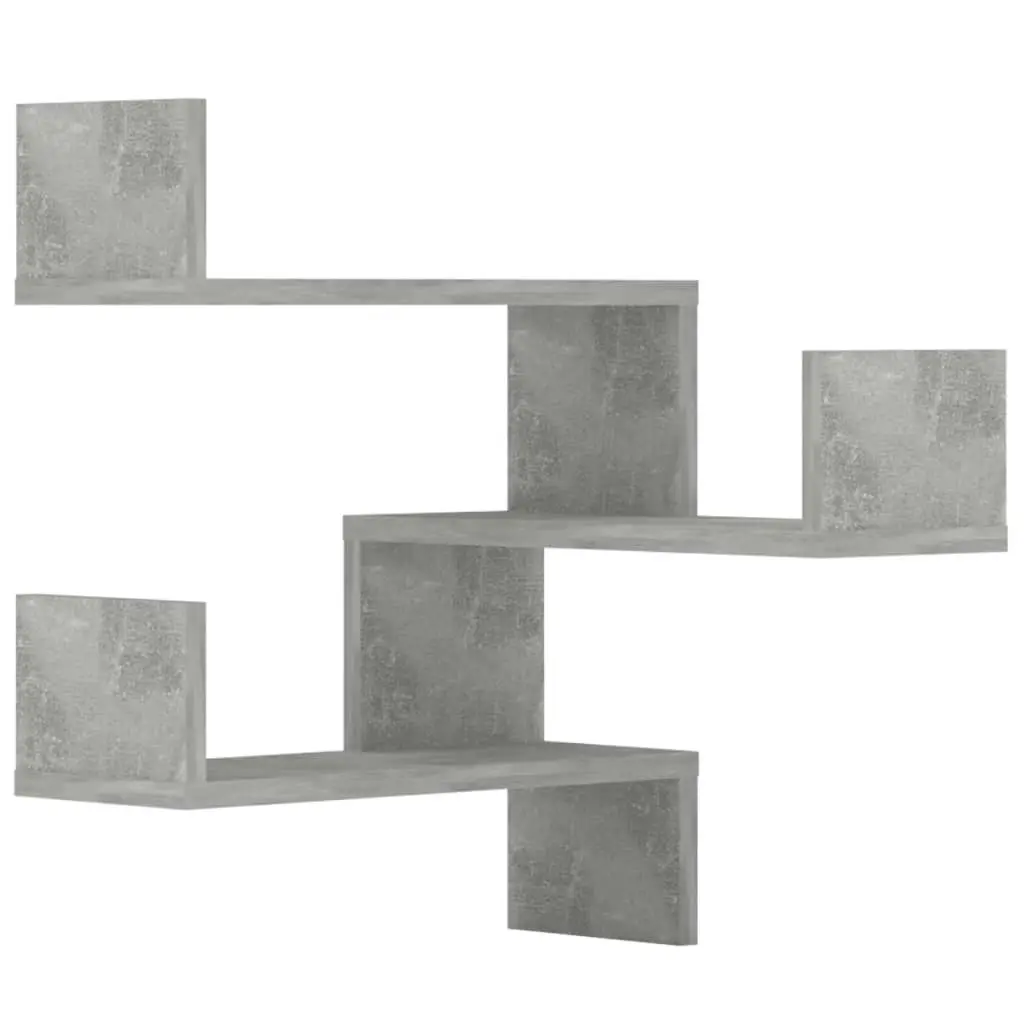 Wall Corner Shelves 2 pcs Concrete Grey 40x40x50 cm Engineered Wood 807232