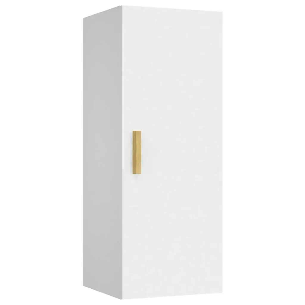 Wall Cabinet White 34.5x34x90 cm Engineered Wood 812429