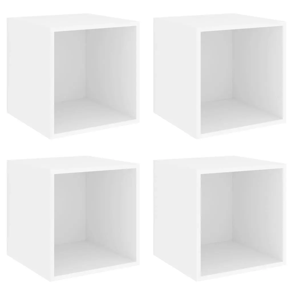 Wall Cabinets 4 pcs White 37x37x37 cm Engineered Wood 805446