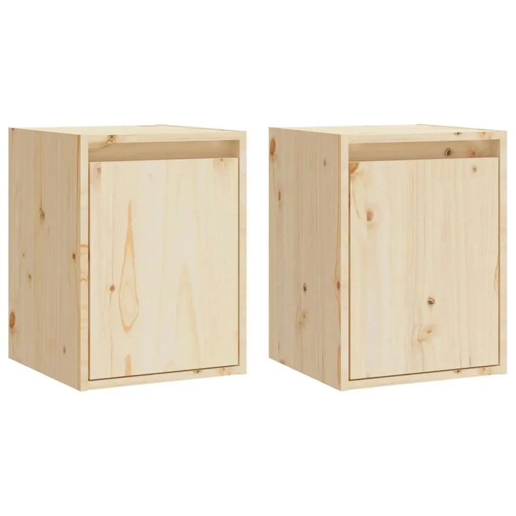 Wall Cabinets 2pcs 30x30x40 cm Solid Wood Pine 813476