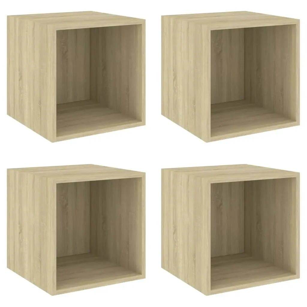 Wall Cabinets 4 pcs Sonoma Oak 37x37x37 cm Engineered Wood 805455