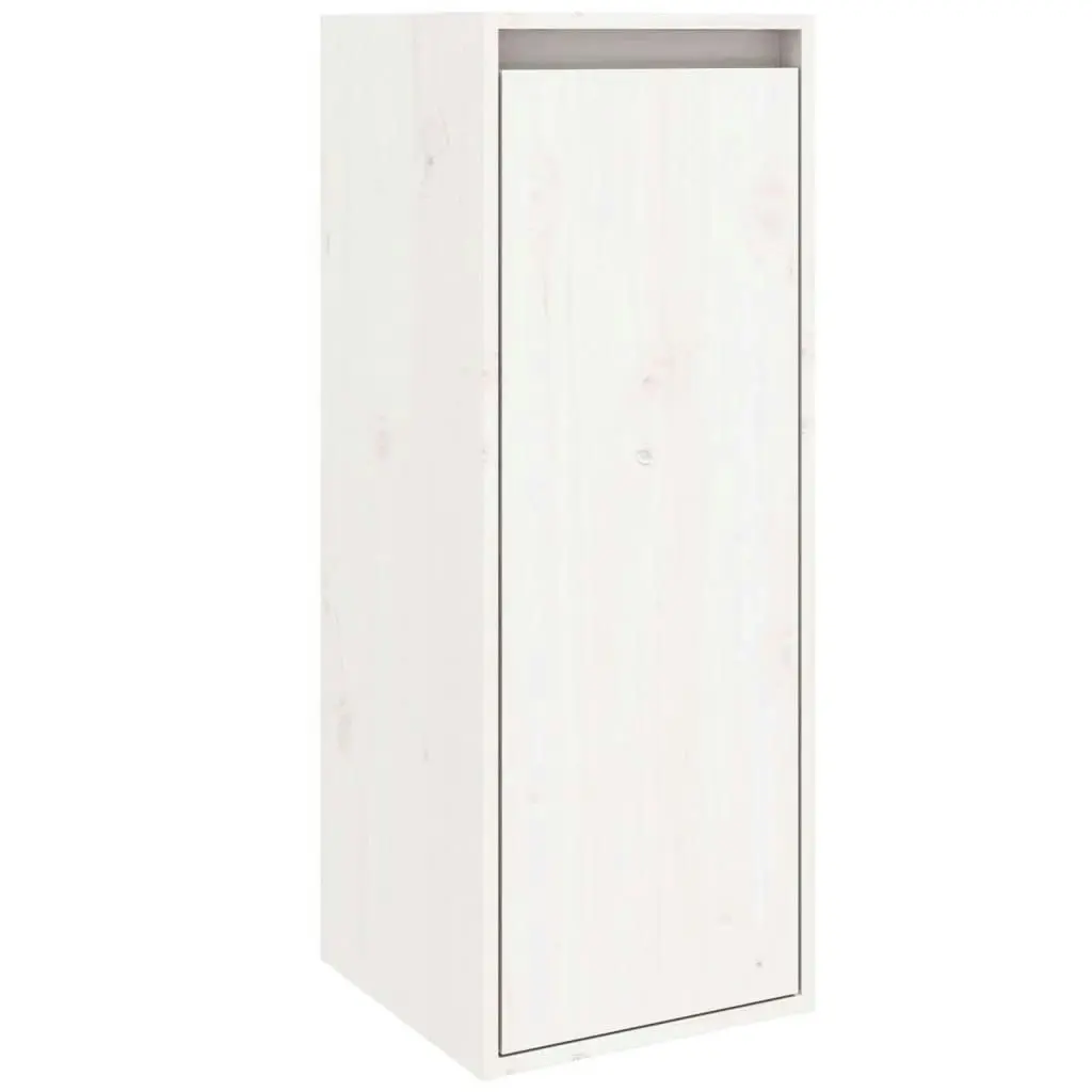 Wall Cabinet White 30x30x80 cm Solid Wood Pine 813497