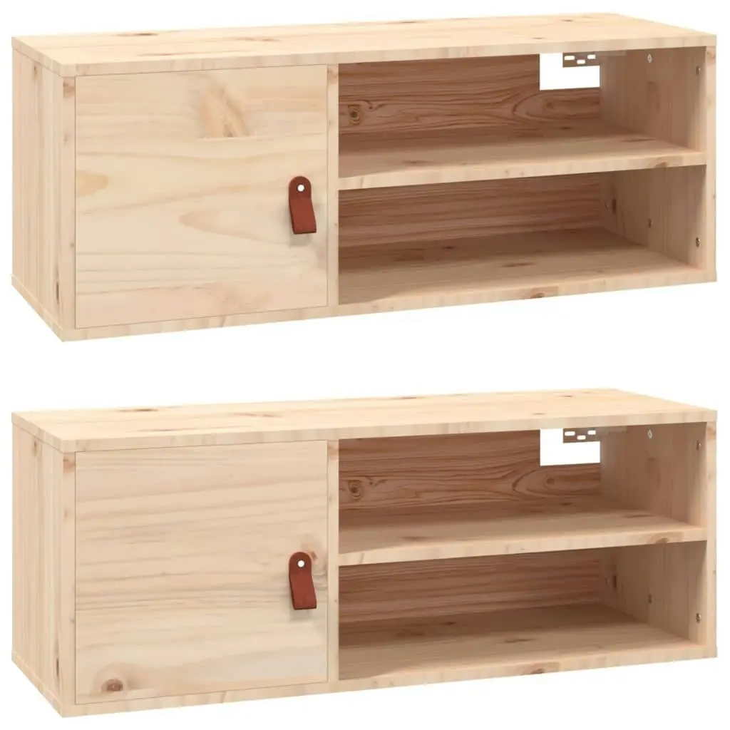 Wall Cabinets 2 pcs 80x30x30 cm Solid Wood Pine 818386