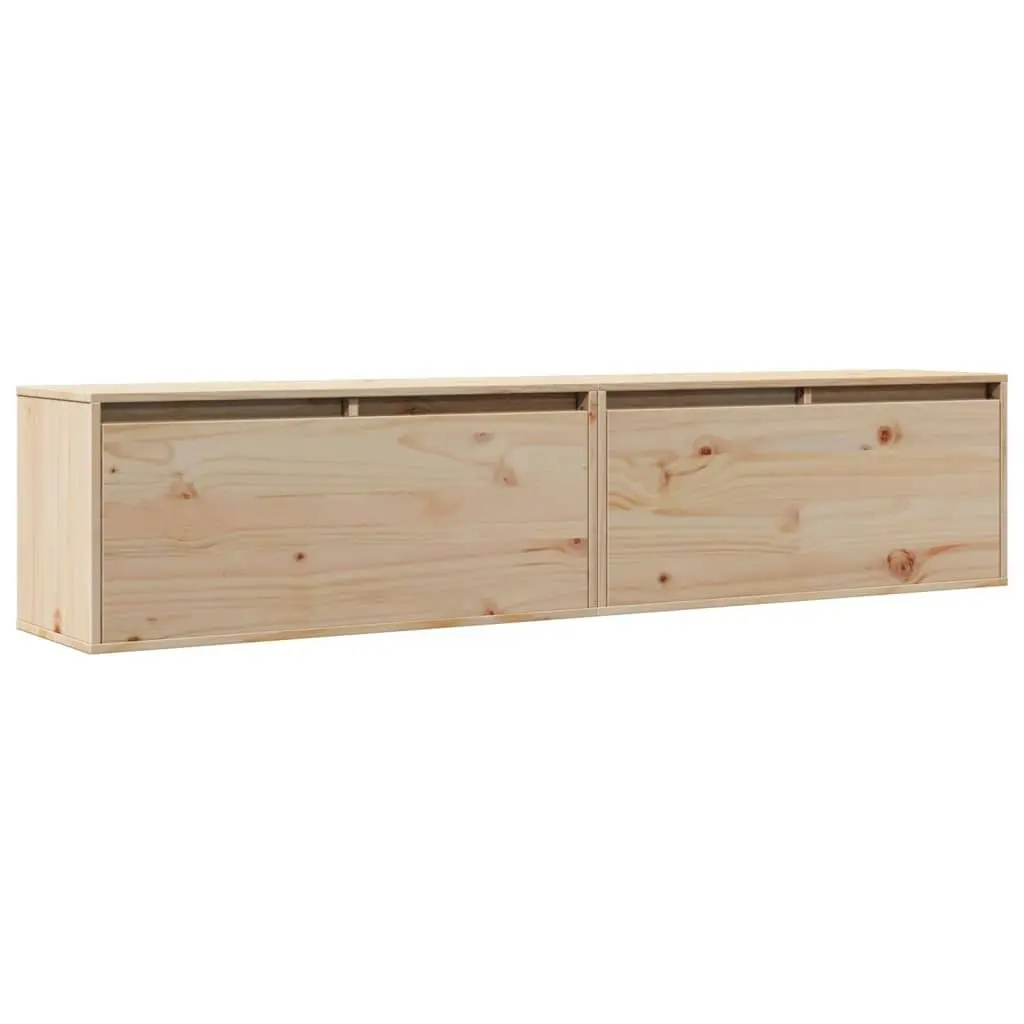 Wall Cabinets 2 pcs 80x30x35 cm Solid Wood Pine 813456