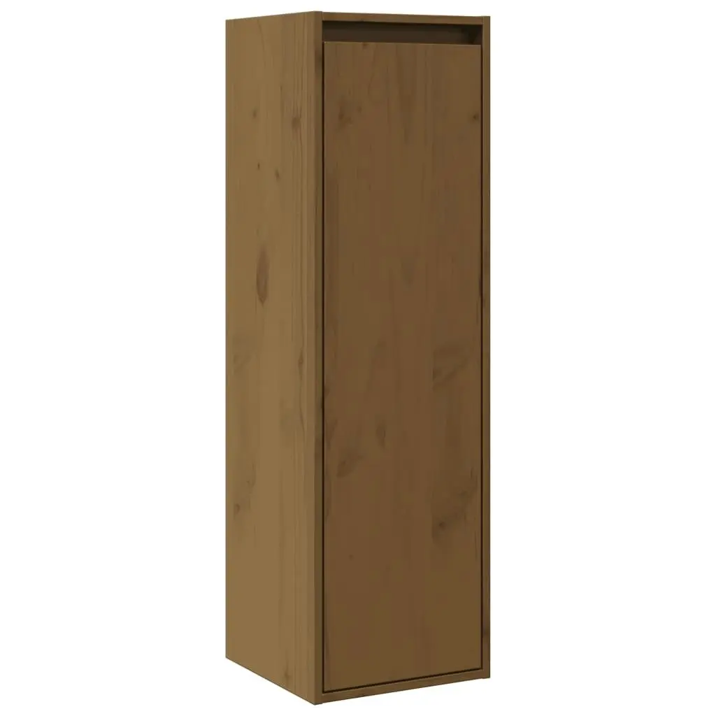 Wall Cabinet Honey Brown 30x30x100 cm Solid Wood Pine 813511