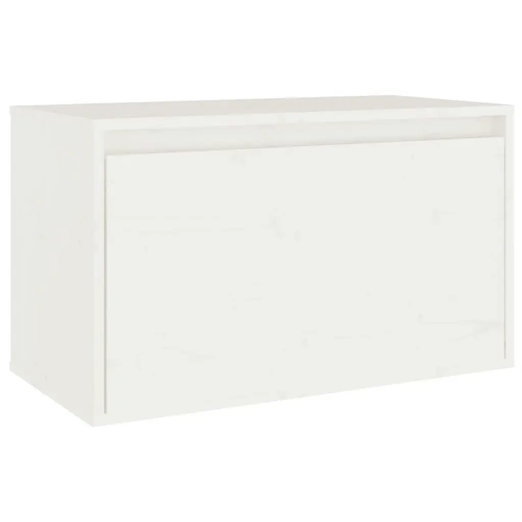 Wall Cabinet White 60x30x35 cm Solid Wood Pine 813447