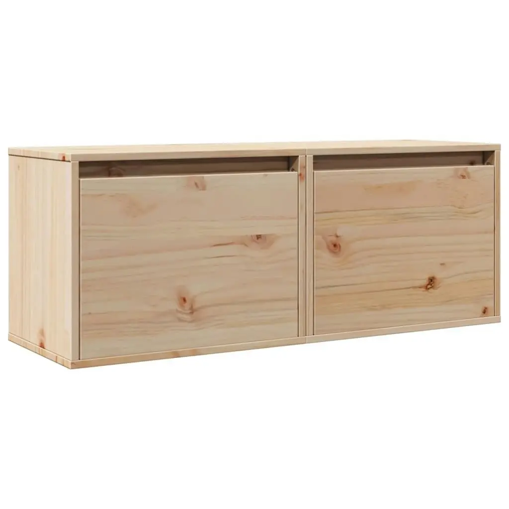 Wall Cabinets 2 pcs 45x30x35 cm Solid Wood Pine 813436