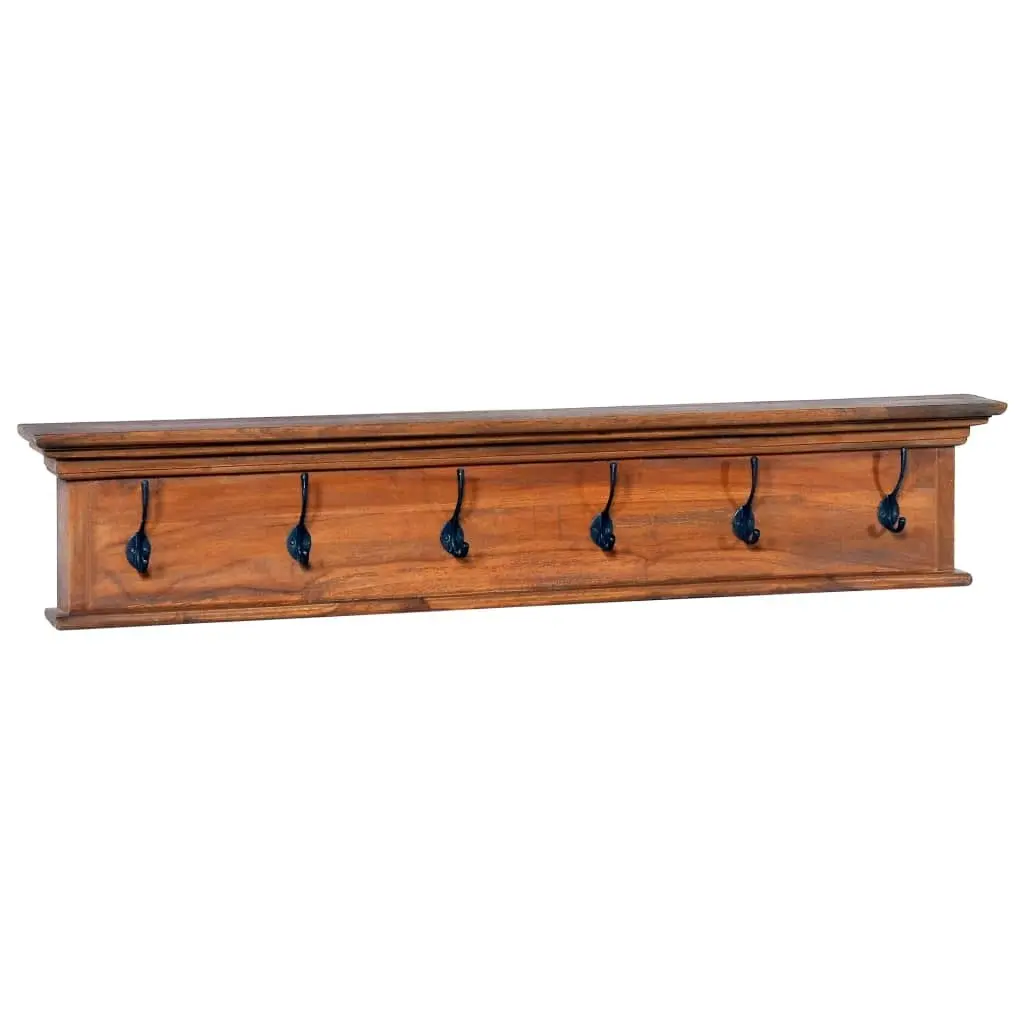 Wall Mounted Coat Rack 100x10x20 cm Solid Teak Wood 289064