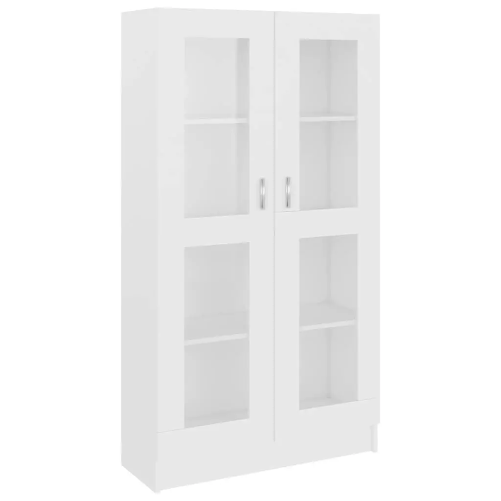 Vitrine Cabinet White 82.5x30.5x150 cm Engineered Wood 802759