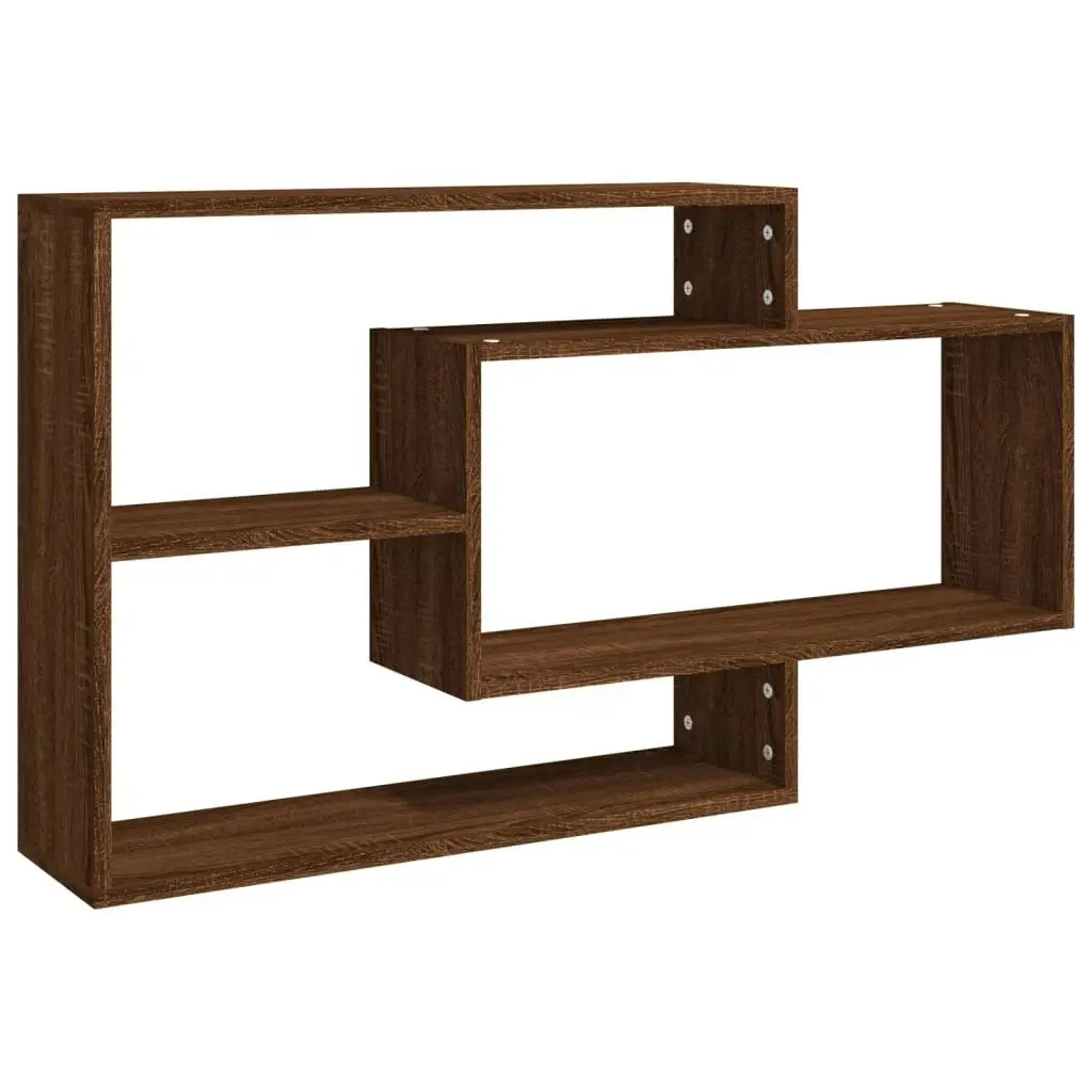 Wall Shelf Brown Oak 104x20x58.5 cm Engineered Wood 815290