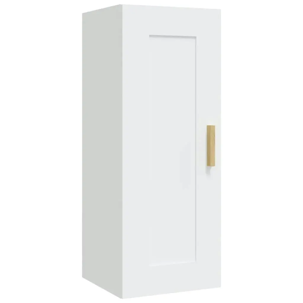 Wall Cabinet White 35x34x90 cm Engineered Wood 812465