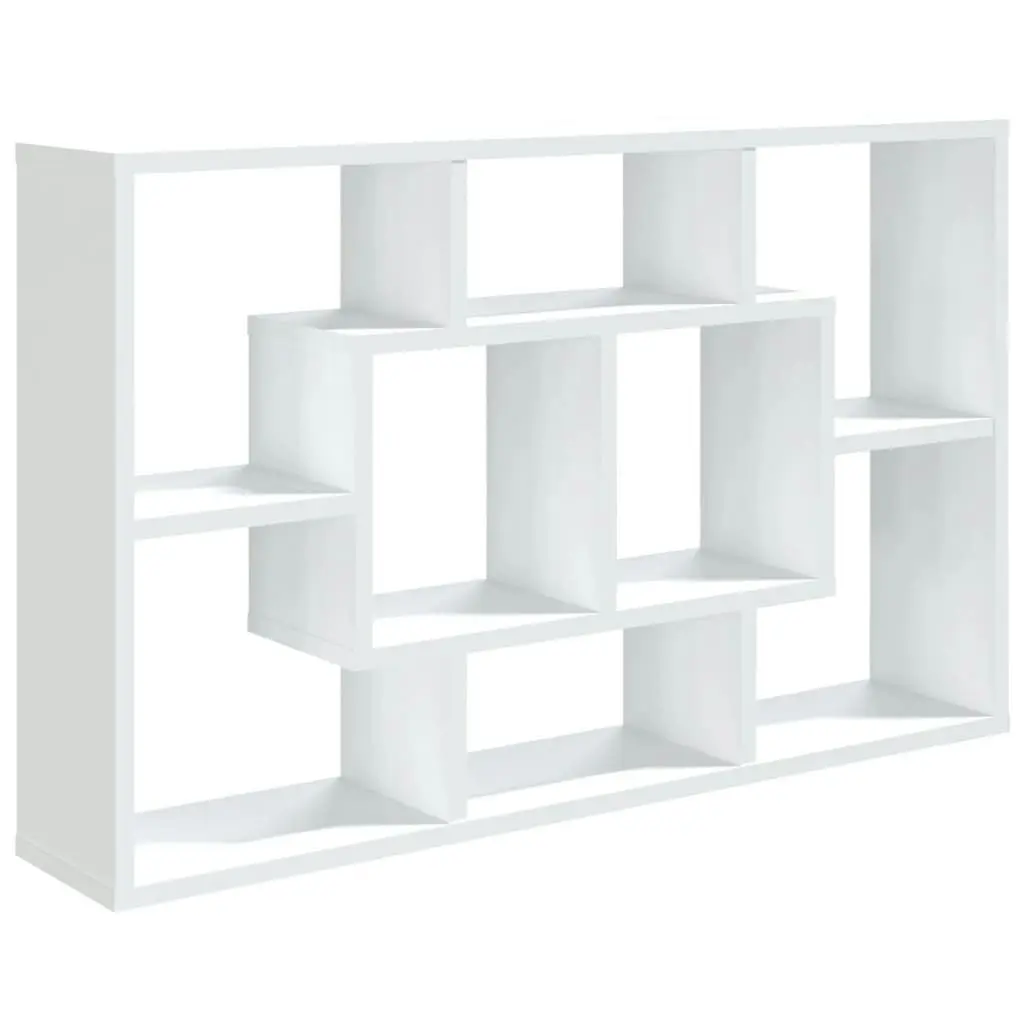 Wall Shelf White 85x16x52.5 cm Engineered Wood 801418