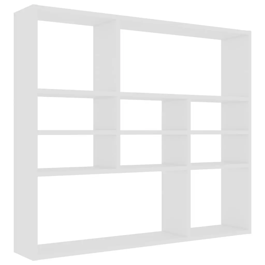 Wall Shelf White 90x16x78 cm Engineered Wood 802939