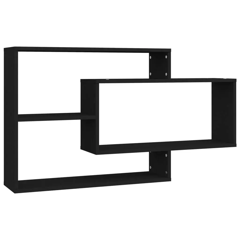 Wall Shelves Black 104x20x58.5 cm Engineered Wood 800325