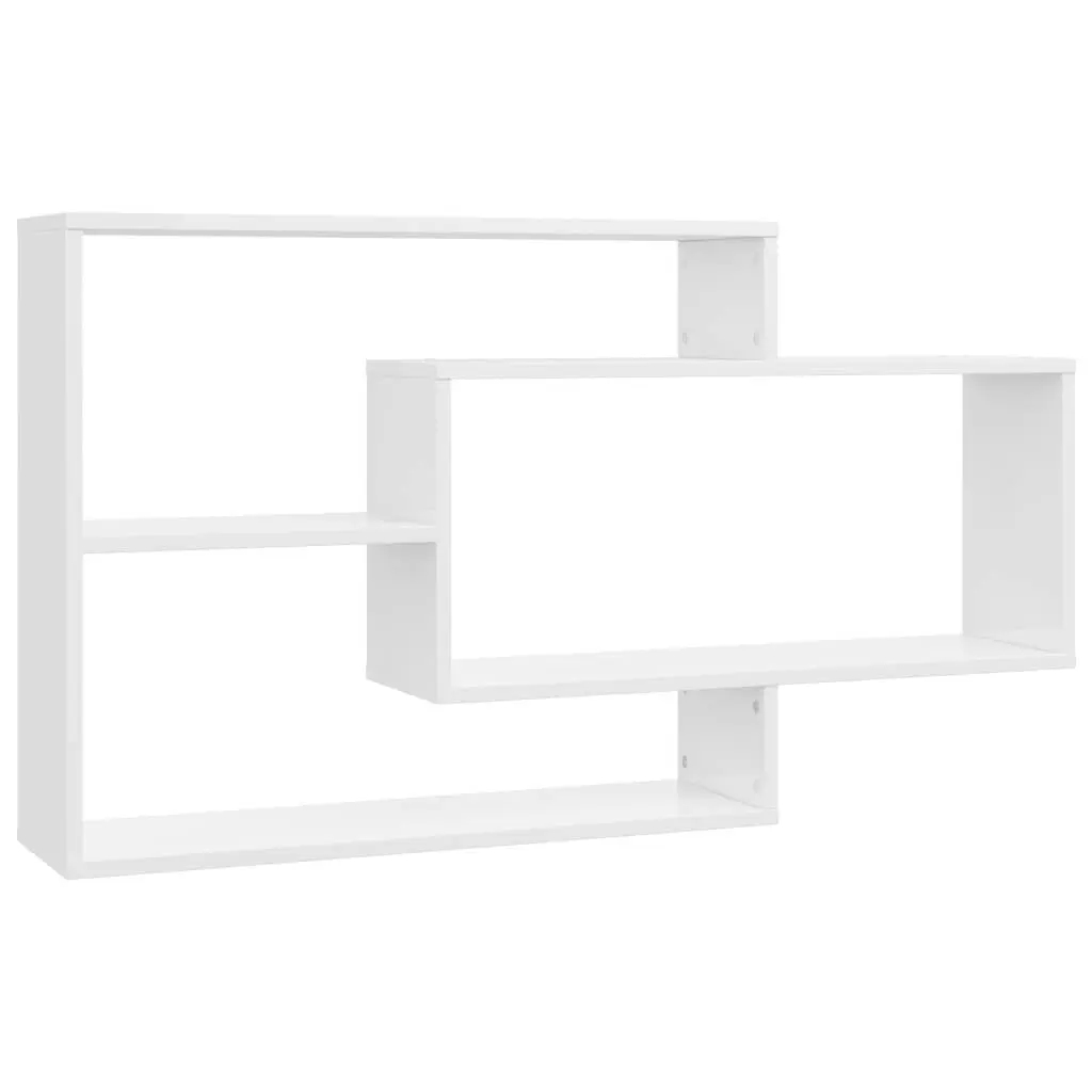 Wall Shelves High Gloss White 104x20x58.5 cm Engineered Wood 800330