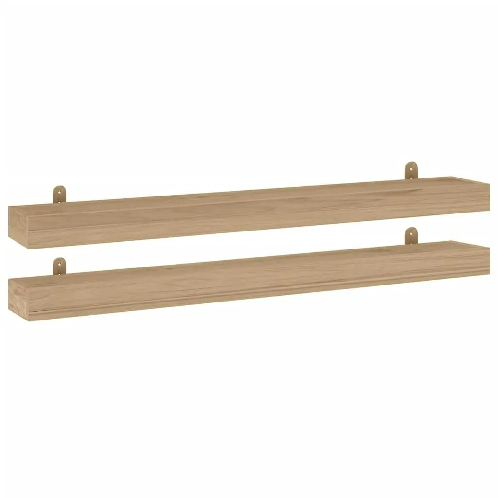 Wall Shelves 2 pcs 110x15x4 cm Solid Wood Teak 340757