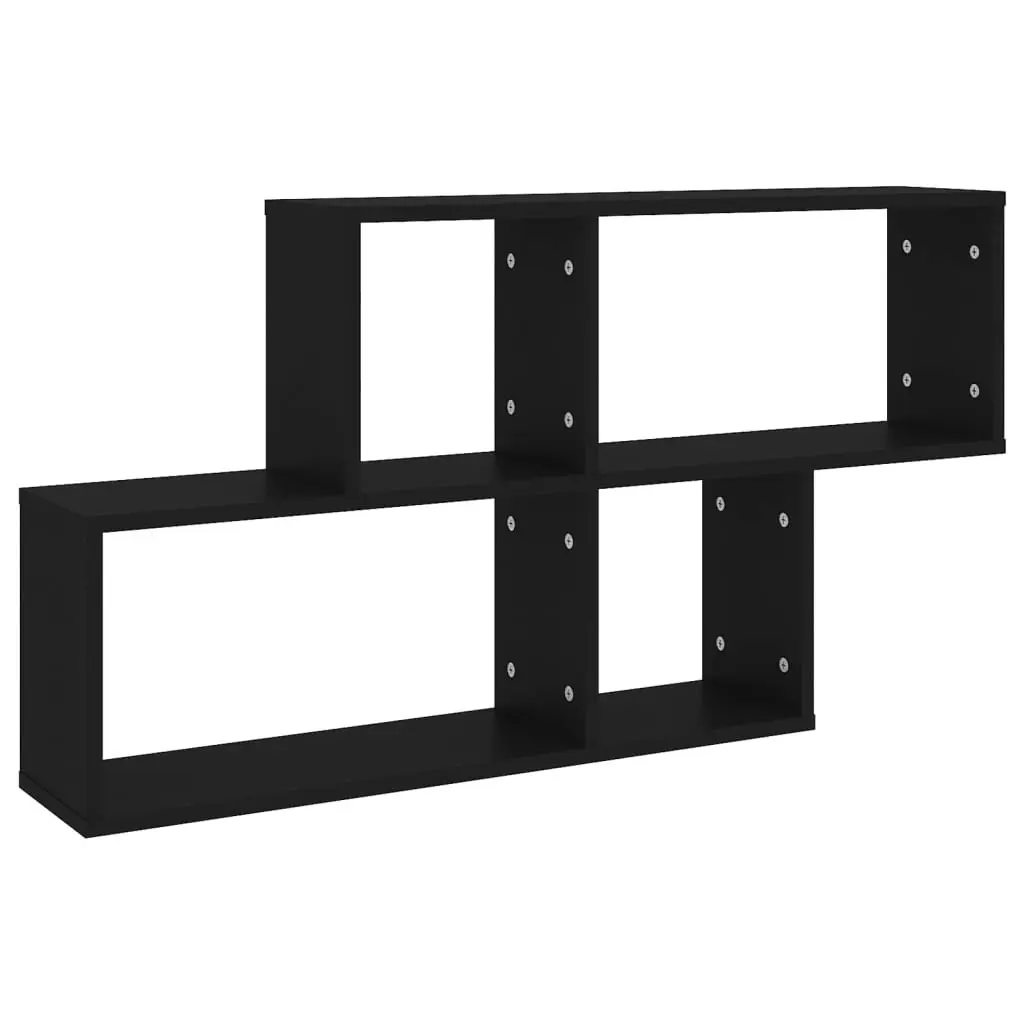 Wall Shelf Black 100x18x53 cm Engineered Wood 807161