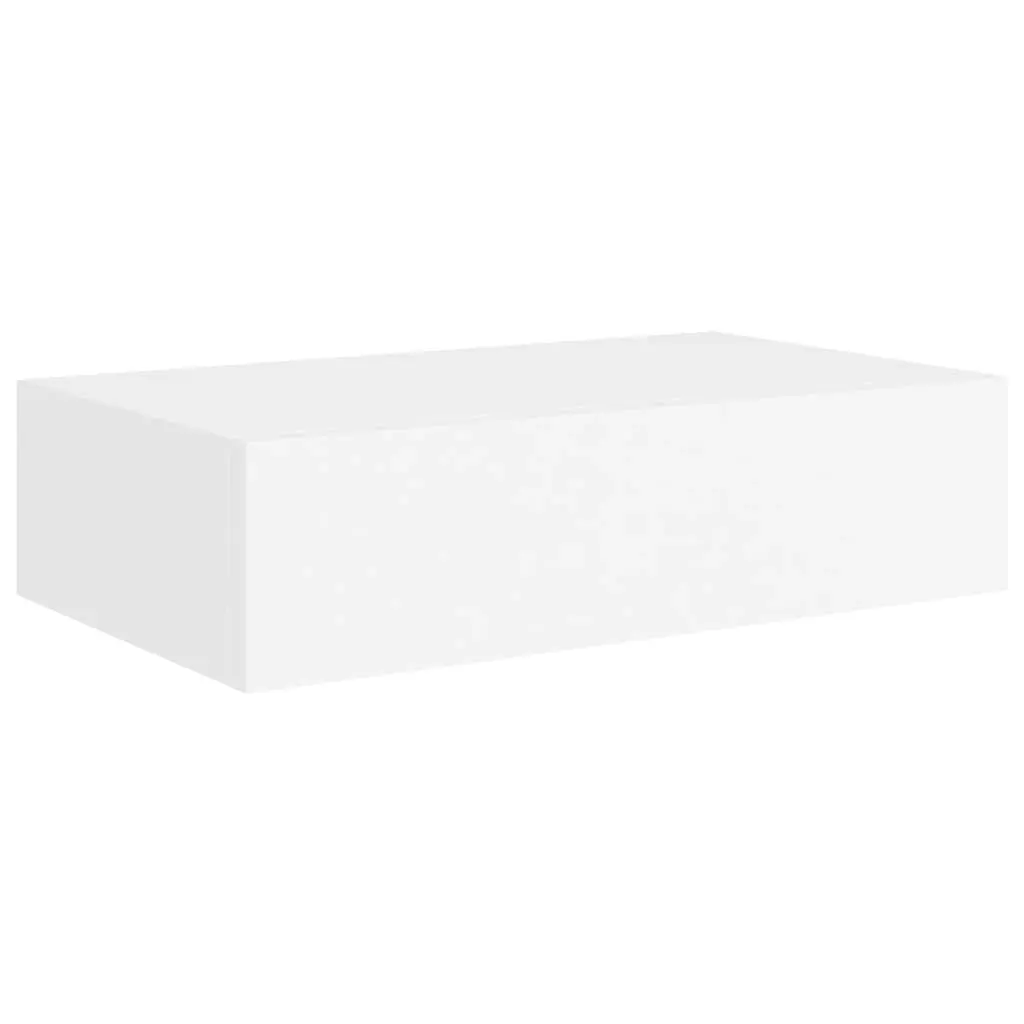 Wall-mounted Drawer Shelf White 40x23.5x10cm MDF 330241