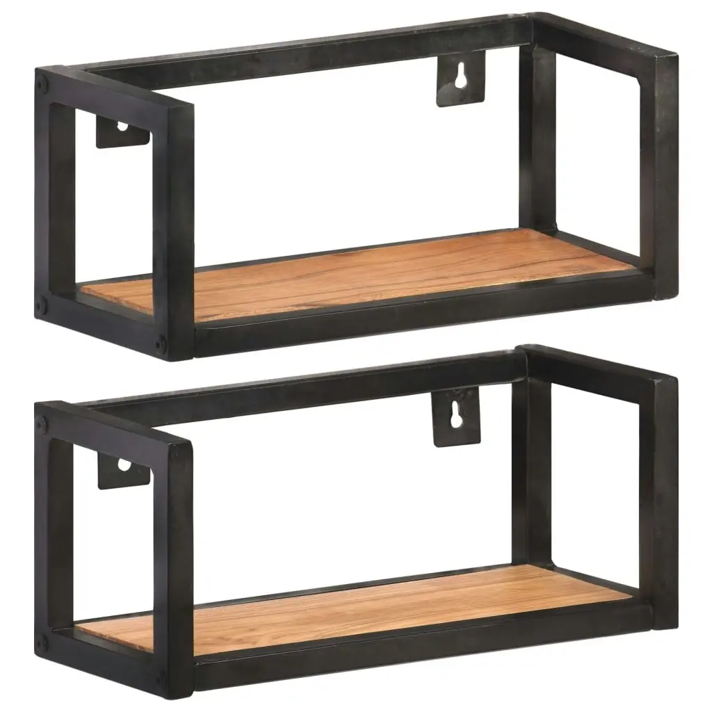 Wall Shelves 2 pcs 40 cm Solid Acacia Wood 320669