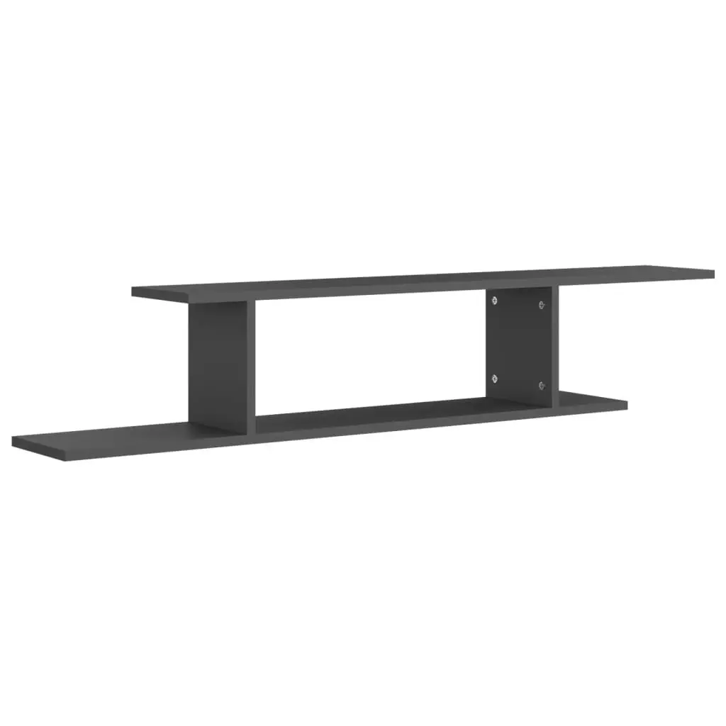 Wall-Mounted TV Shelf Grey 125x18x23 cm Engineered Wood 806991