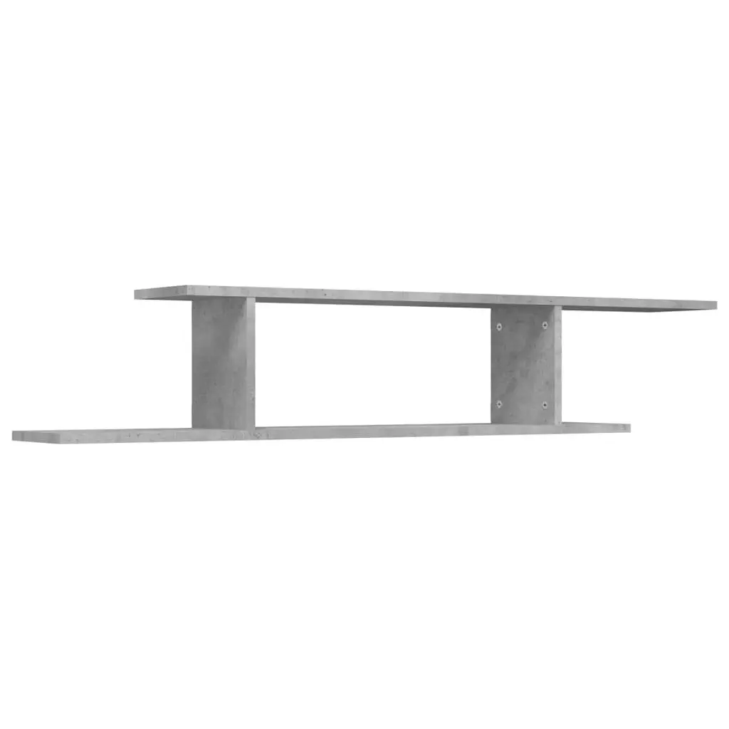 Wall-Mounted TV Shelf Concrete Grey 125x18x23 cm Engineered Wood 806993