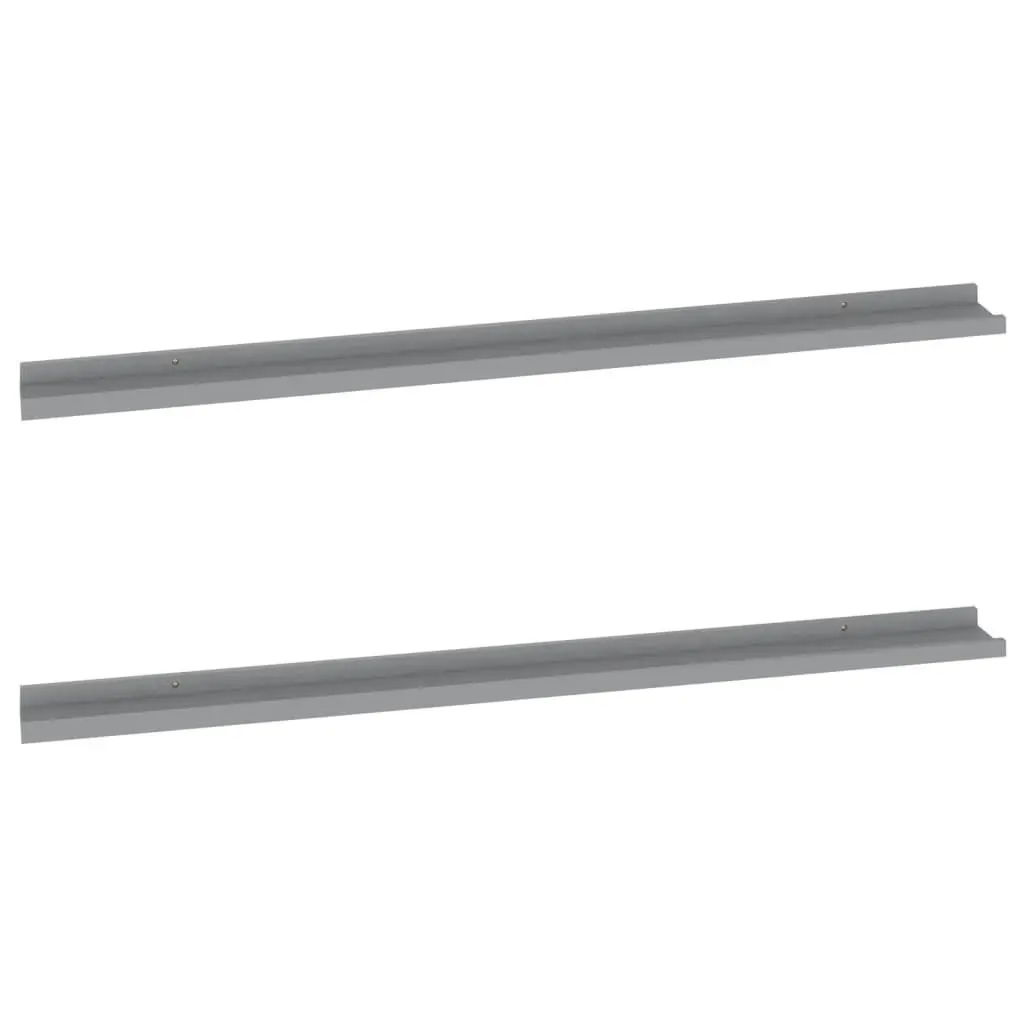 Wall Shelves 2 pcs Grey 115x9x3 cm 326673