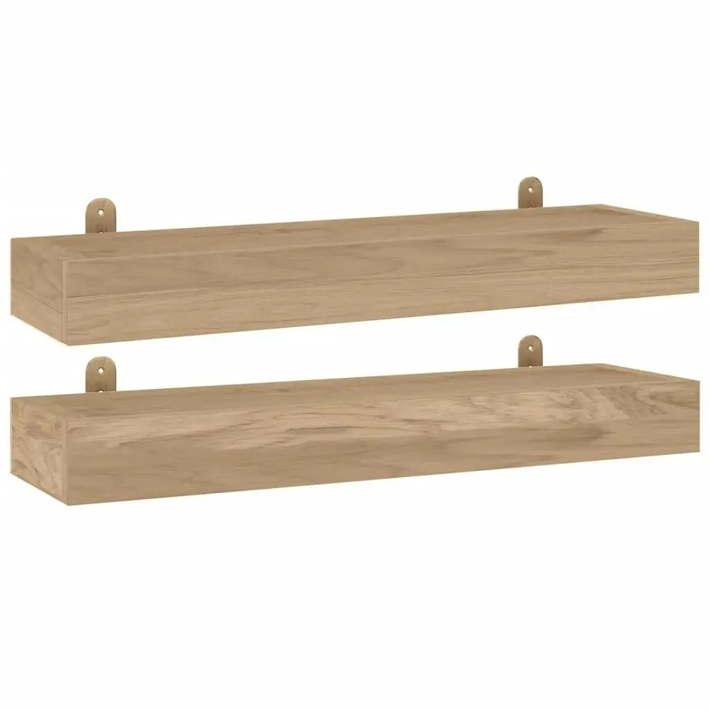 Wall Shelves 2 pcs 60x15x4 cm Solid Wood Teak 340755