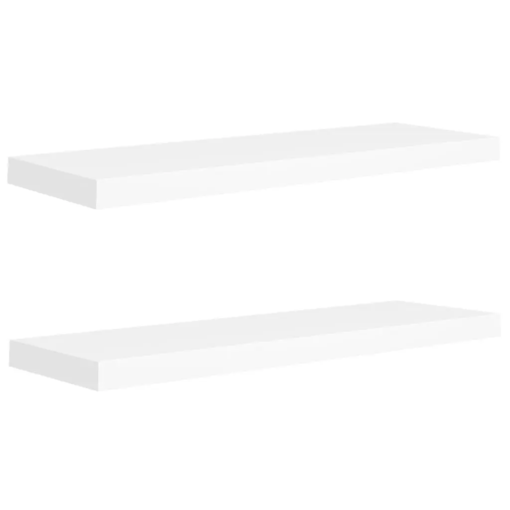 Floating Wall Shelves 2 pcs White 80x23.5x3.8 cm MDF 323815