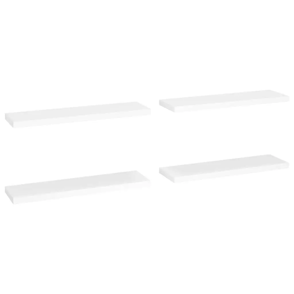 Floating Wall Shelves 4 pcs White 90x23.5x3.8 cm MDF 323819