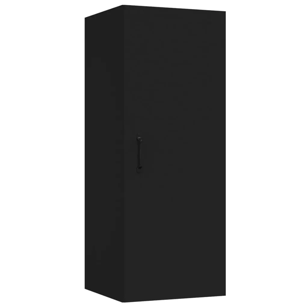 Hanging Wall Cabinet Black 34.5x34x90 cm Engineered Wood 812439