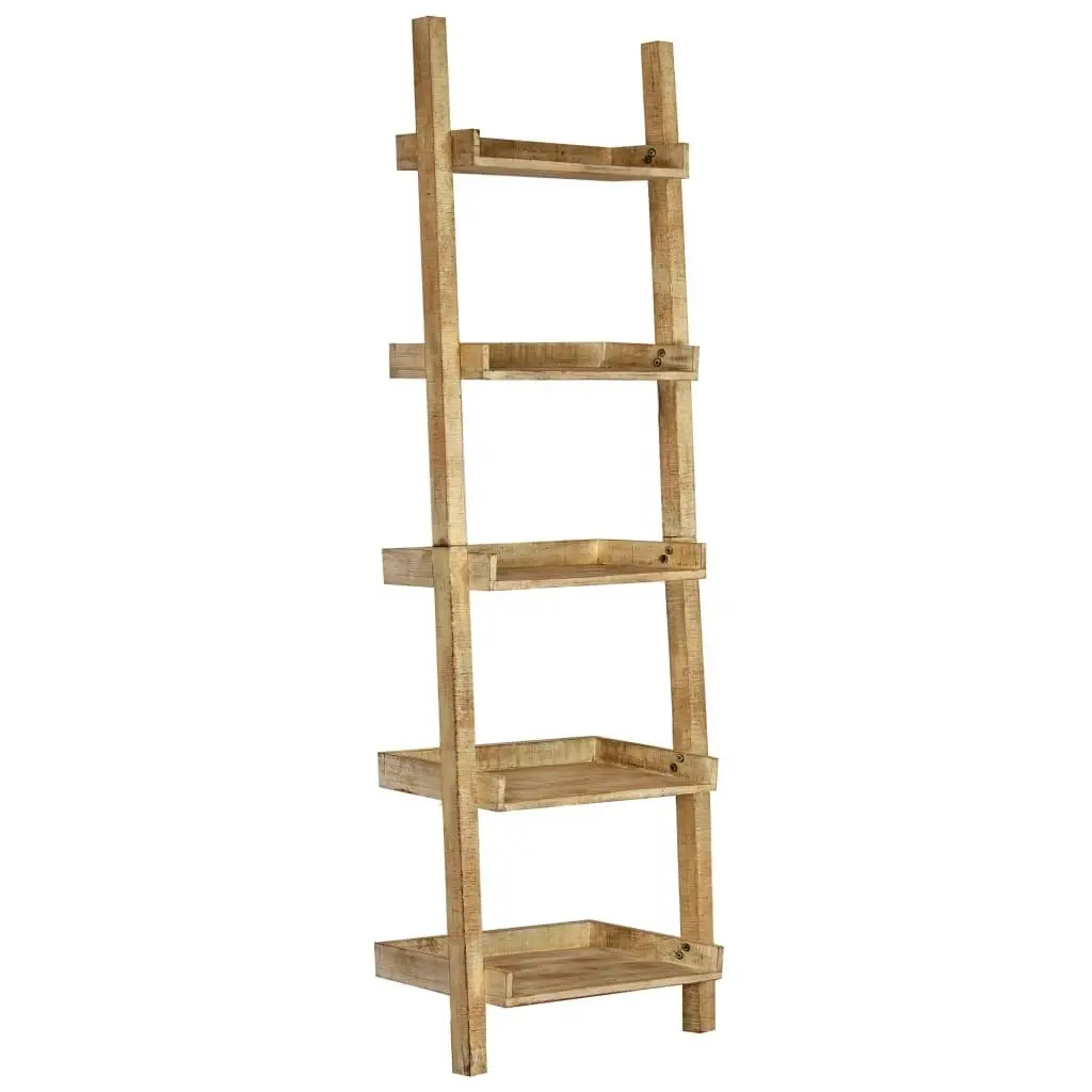 Ladder Shelf Brown 75x37x205 cm Solid Mango Wood 247873