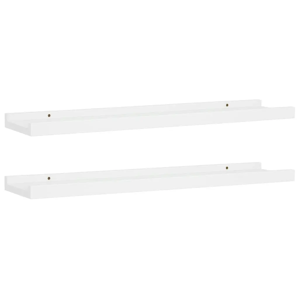 Picture Frame Ledge Shelves 2 pcs White 60x9x3 cm MDF 323929