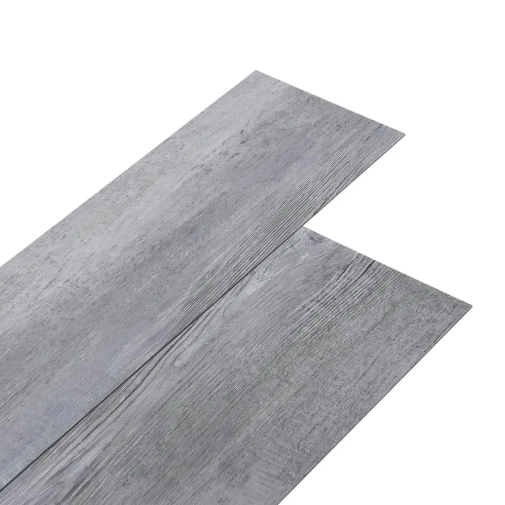 PVC Flooring Planks 5.02 mÂ² 2 mm Self-adhesive Matt Wood Grey 146602