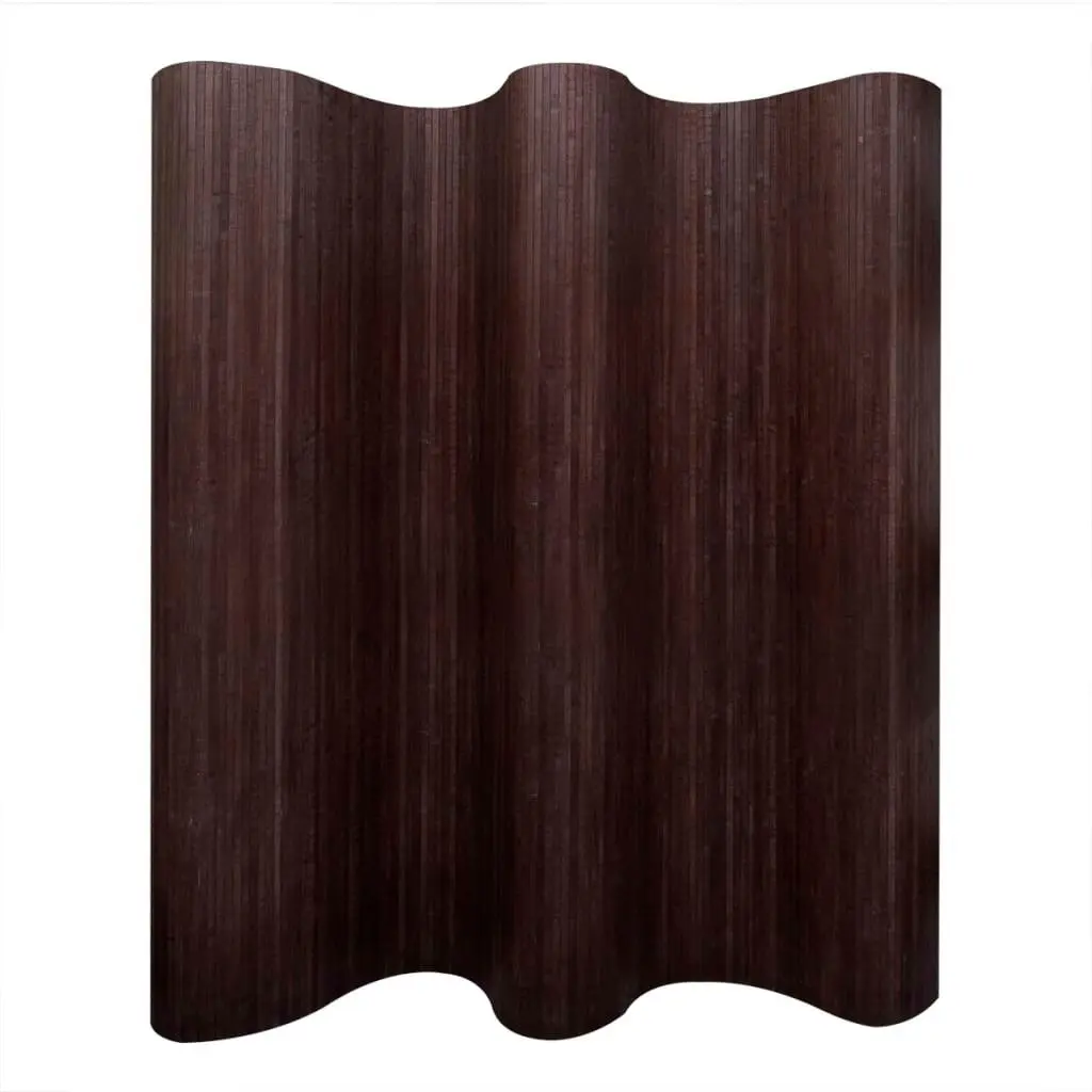 Room Divider Bamboo Dark Brown 250x165 cm 241669