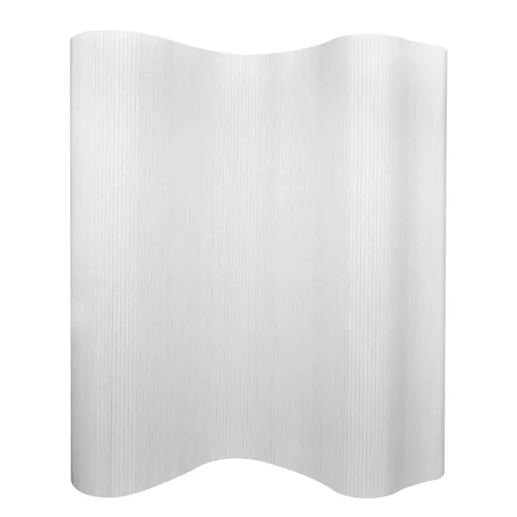 Room Divider Bamboo White 250x165 cm 241670