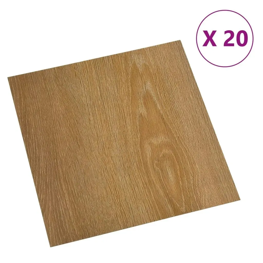 Self-adhesive Flooring Planks 20 pcs PVC 1.86 mÂ² Brown 330139