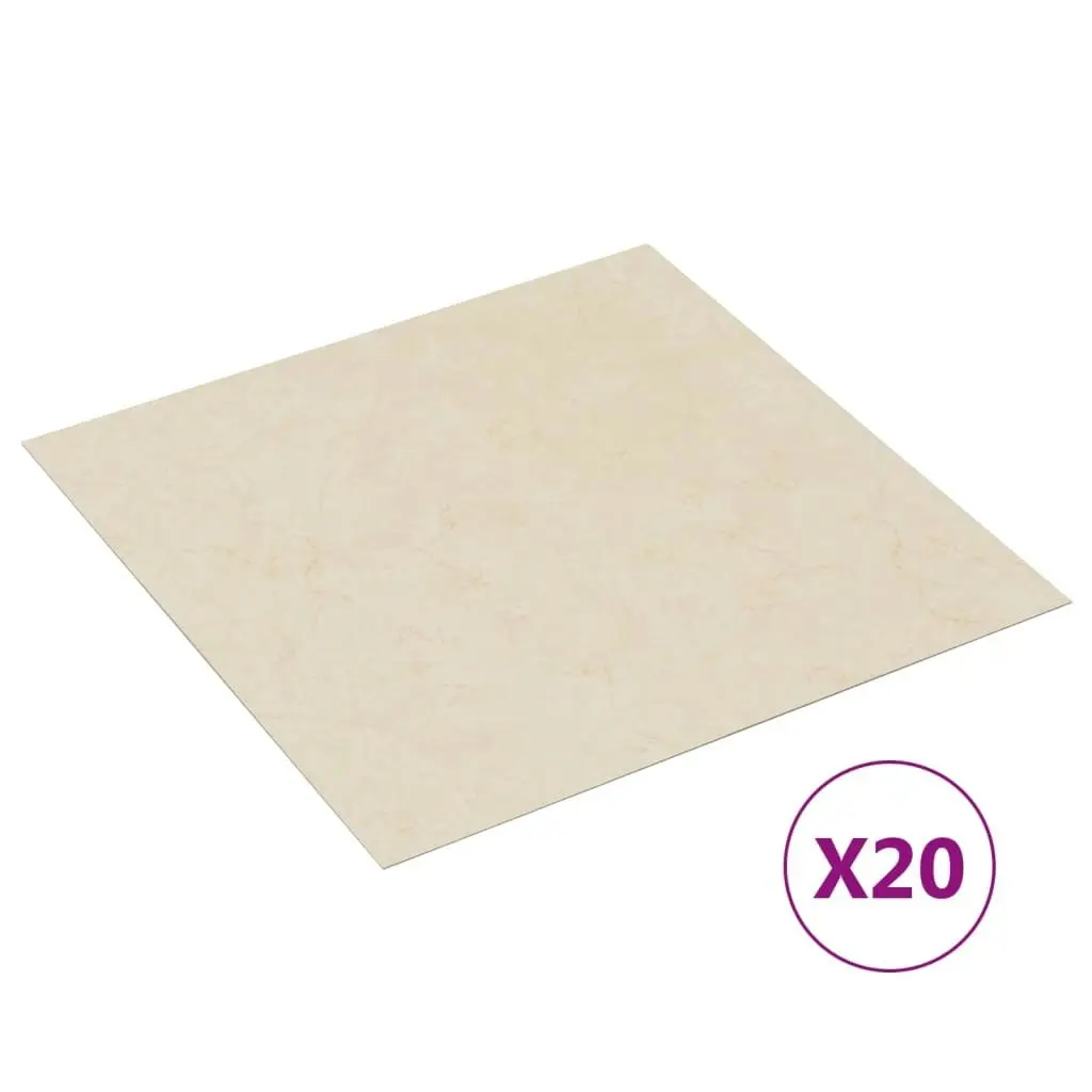 Self-adhesive Flooring Planks 20 pcs PVC 1.86 mÂ² Beige 330173