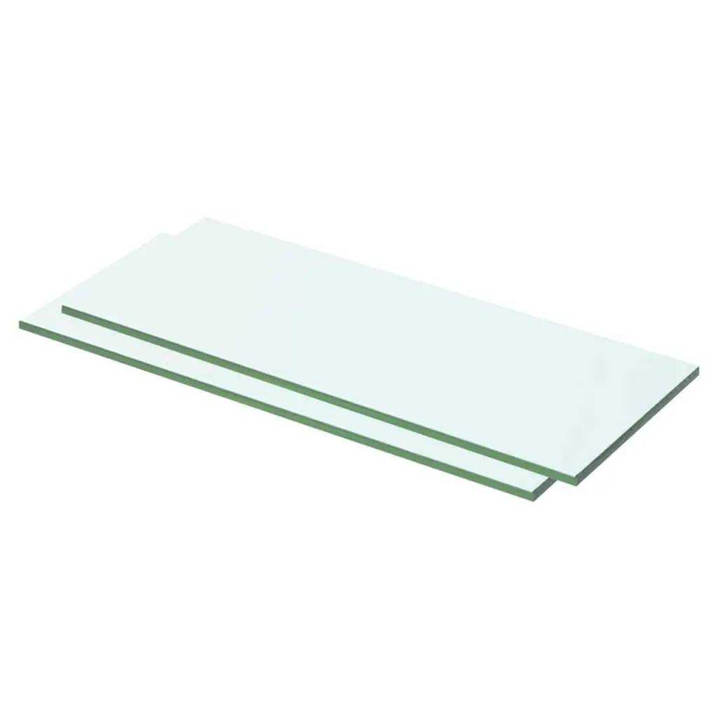 Shelves 2 pcs Panel Glass Clear 50x15 cm 3051558