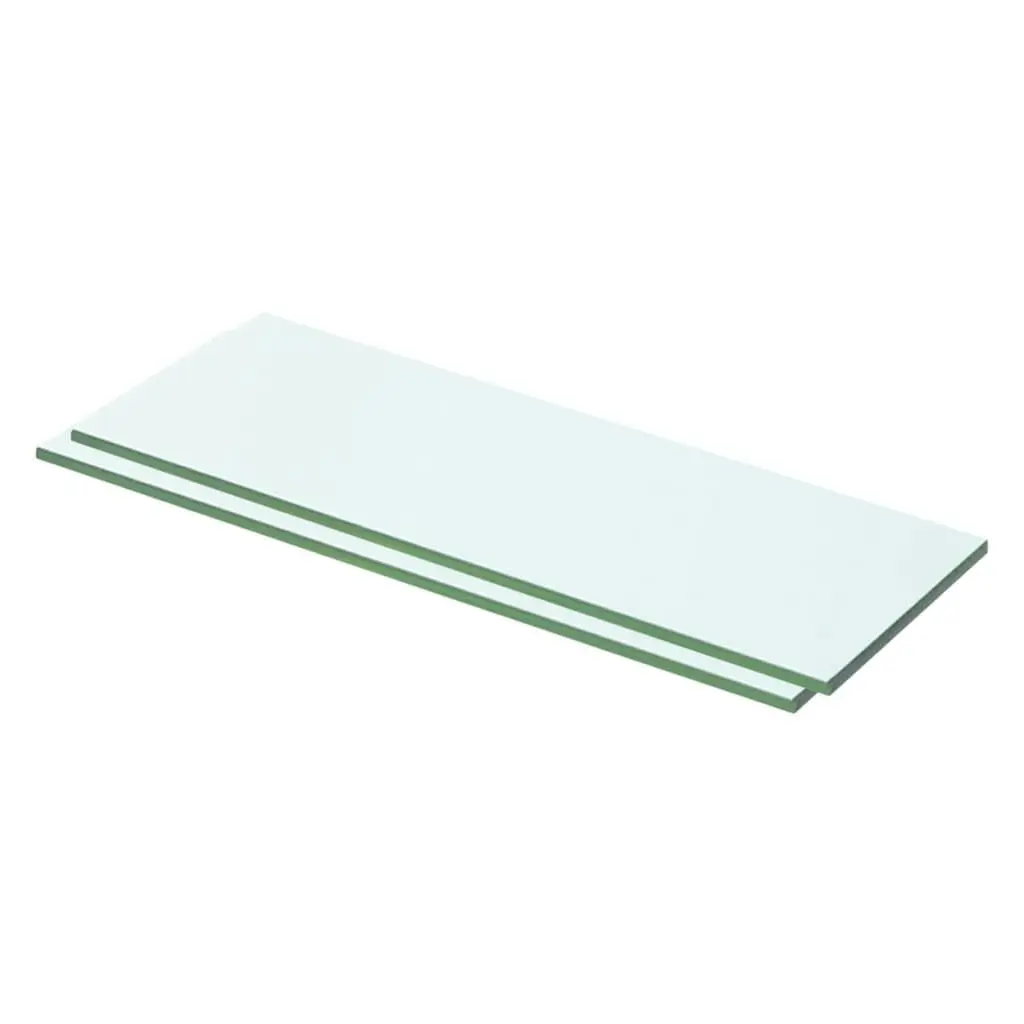 Shelves 2 pcs Panel Glass Clear 50x12 cm 3051557