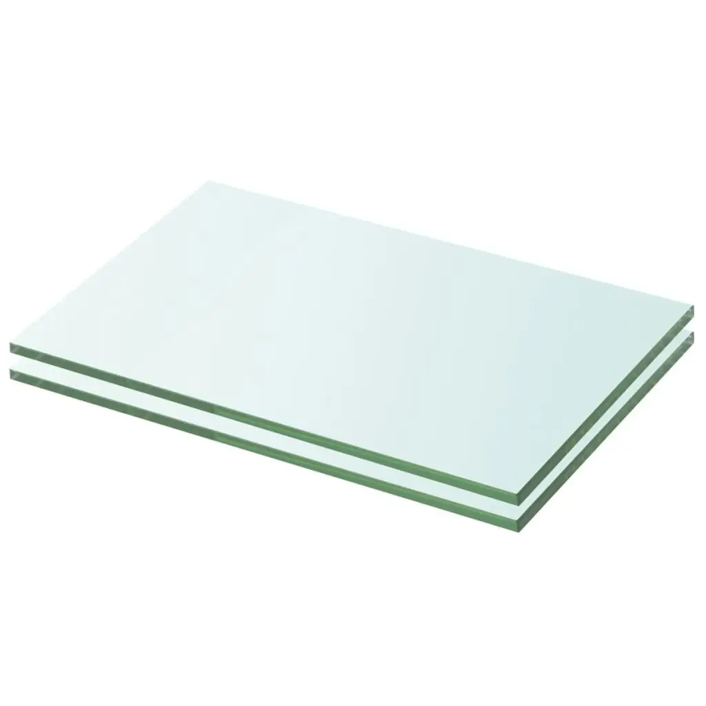 Shelves 2 pcs Panel Glass Clear 20x25 cm 3051545