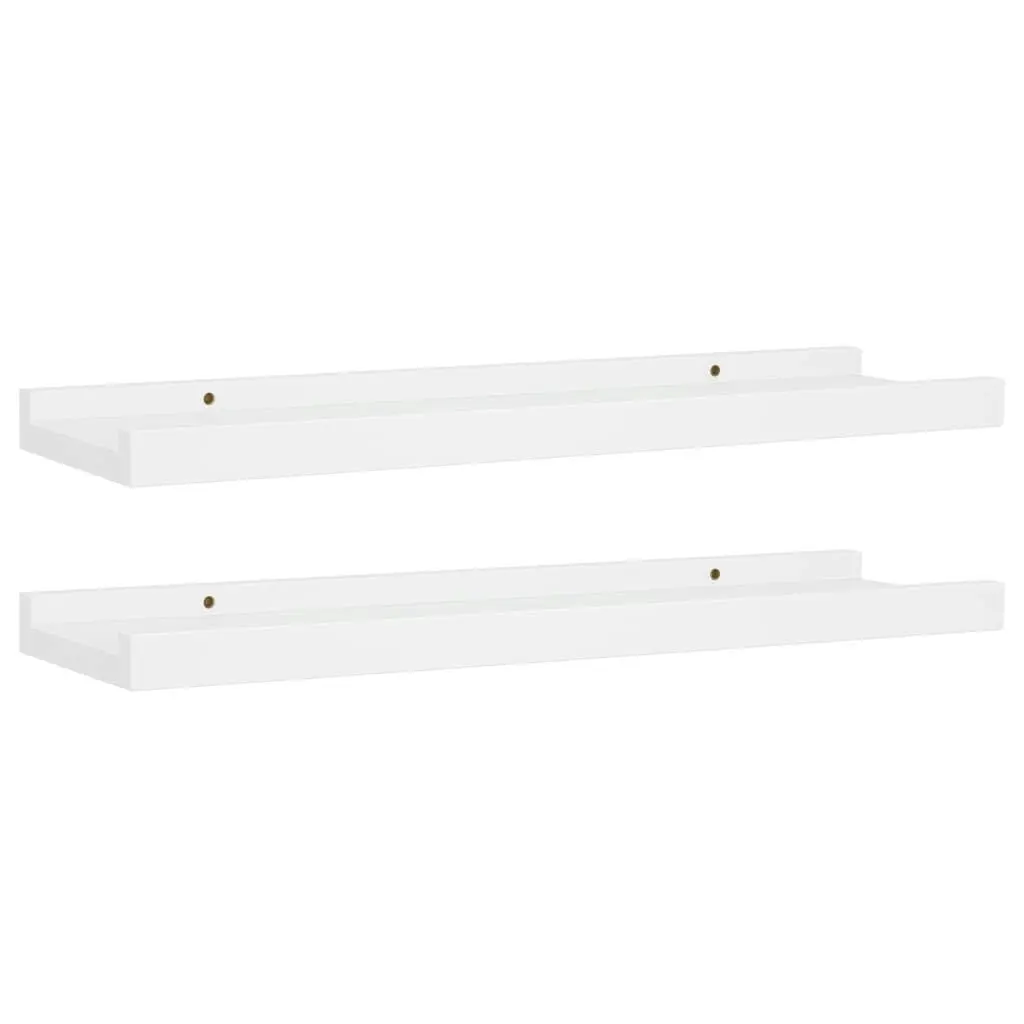 Picture Frame Ledge Shelves 2 pcs White 40x9x3 cm MDF 323928